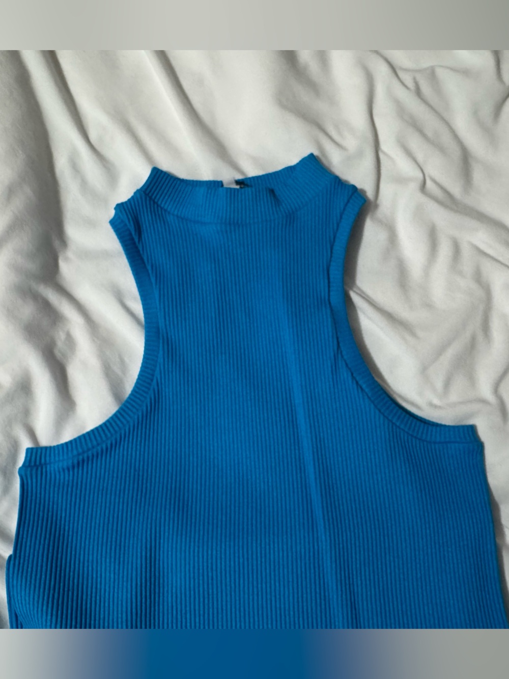 Fashion Nova Sleeveless Ribbed Maxi Dress in Bright Blue - Picture 5 of 7